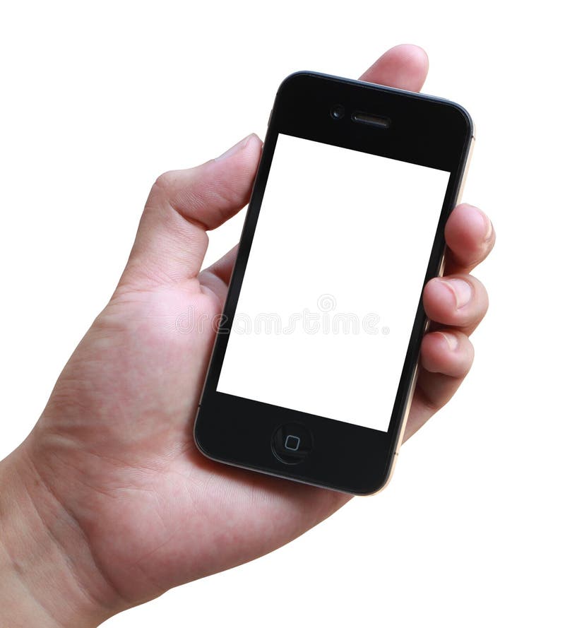 Blank Apple IPhone 5 In Hand Editorial Stock Photo - Image of modern, brand: 29486373