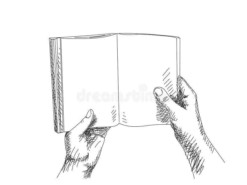 Hand holding book. 