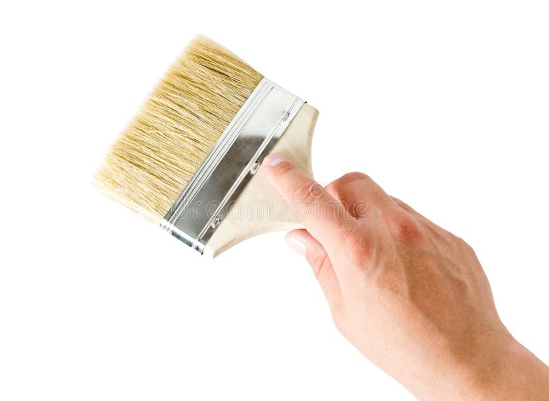 Hand holding a brush stock photo. Image of hand, author 19961198