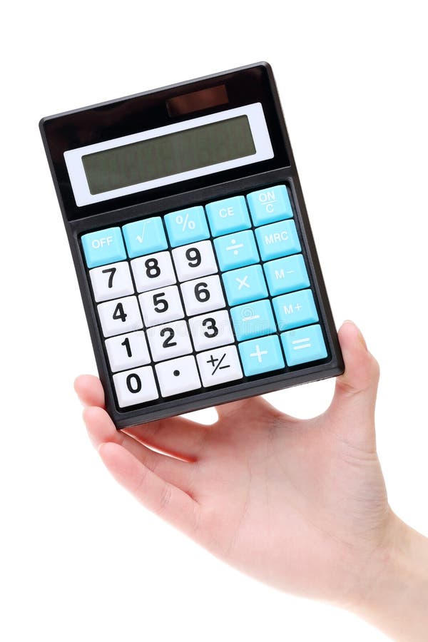 Hand holding calculator stock image. Image of digital 84633451