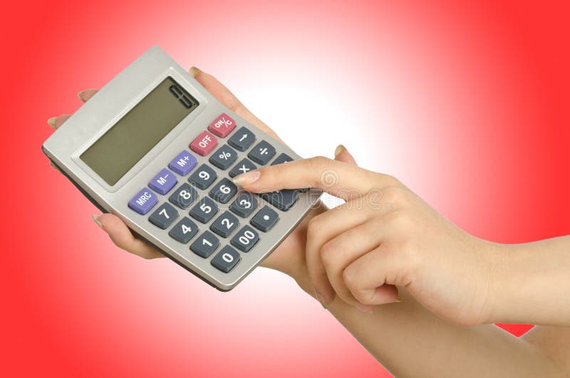 Hand holding calculator stock image. Image of mathematical 47818965