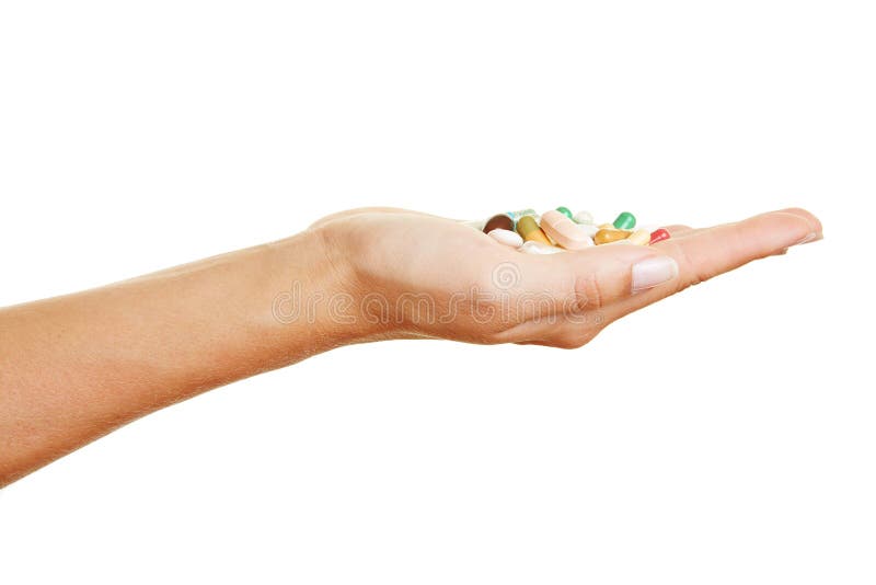 Hand Holding Different Drugs Stock Image Image of pills, carry 33636711