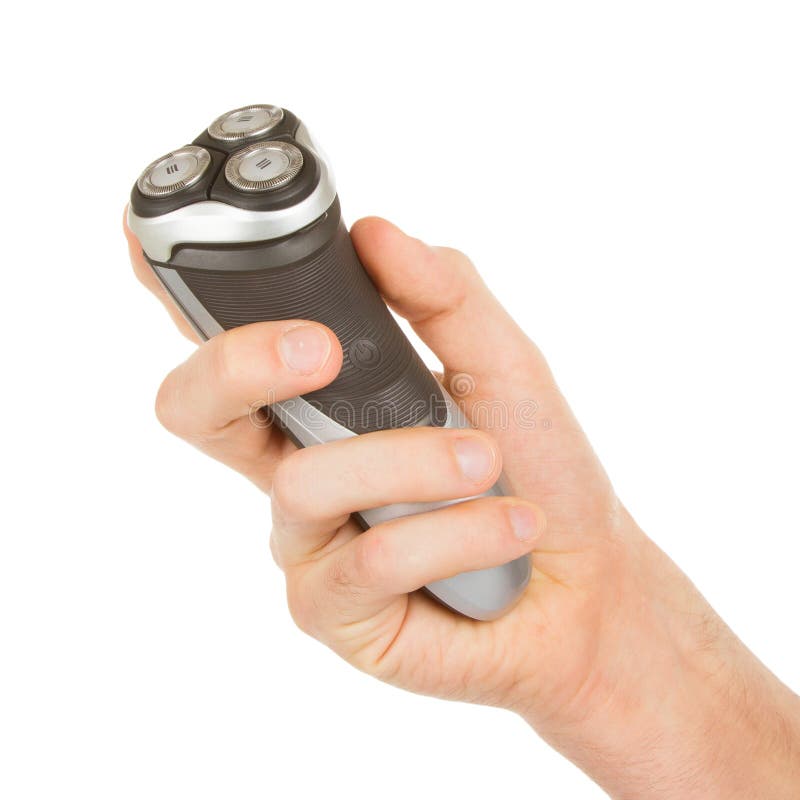 Hand Holding an Electric Shaver Stock Image Image of cheek, cosmetic