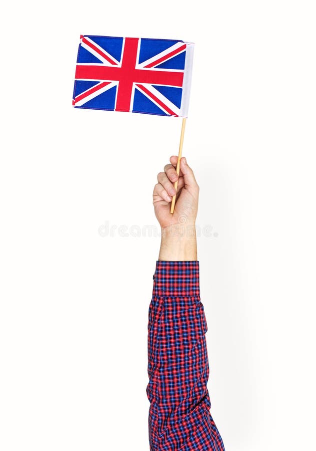 Hand Holding Flag of England Stock Image Image of japan, british