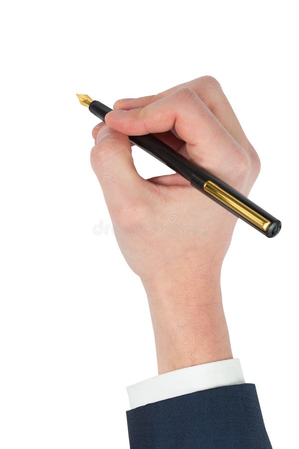 Hand Holding A Fountain Pen Stock Photo Image of people, fountain