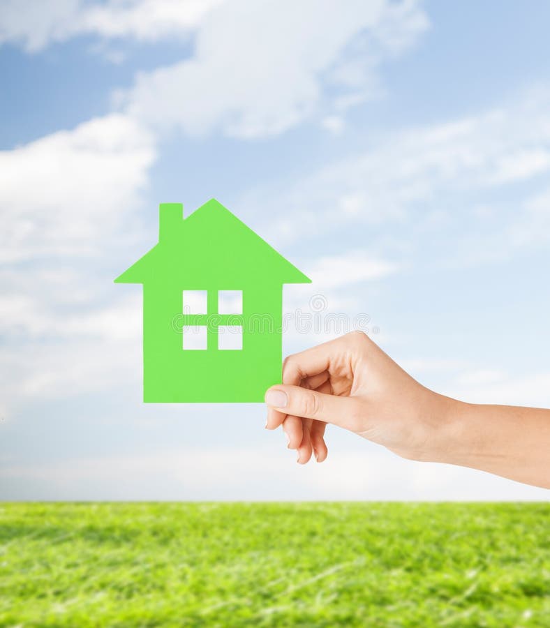 Eco green house stock photo. Image of concept, hand, saving - 24562514