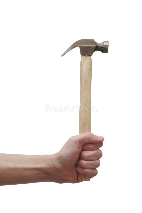 Hand Holding Hammer stock photos