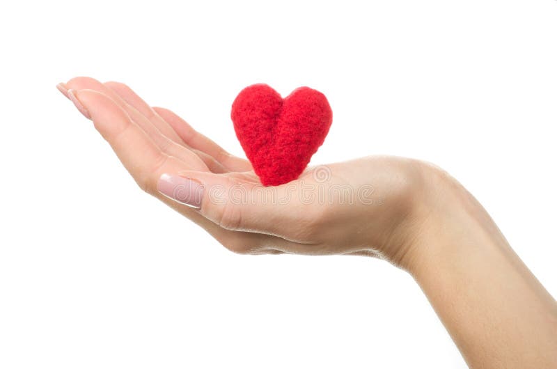 Hand holding heart stock photo. Image of love, symbol 26921050