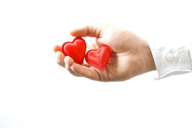 Hand Holding Hearts Isolated Valentine Stock Image Image Of Hand