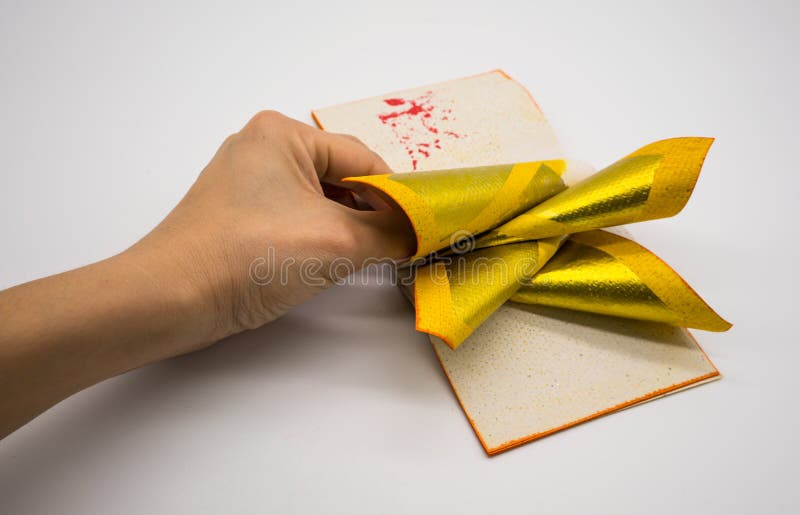 Chinese Joss Paper, Tradition for passed away ancestor's spirits Stock  Photo - Alamy
