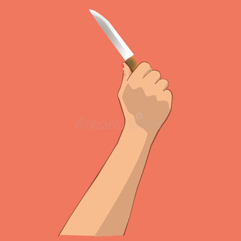 Woman Hand Holding Knife Stock Illustrations 435 Woman Hand Holding
