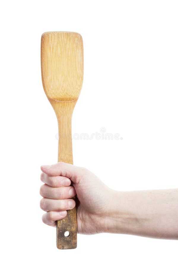 Female Hand Kitchen Spatula Isolated Stock Photo Image of health