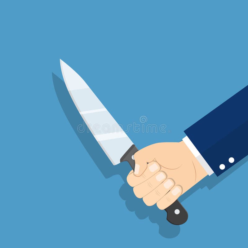 Hand Holding Knife, Vector Illustration Stock Vector Illustration of