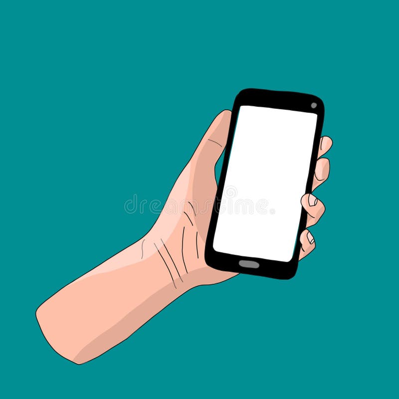 Cartoon Hand Drawn Mobile Stock Illustrations – 10,505 Cartoon Hand