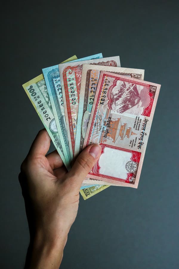 Hand Holding Nepalese Currency Stock Image - Image of profit, payment