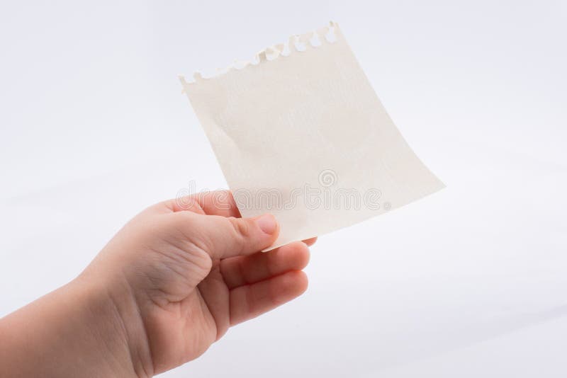 Hand holding a note paper stock photo. Image of concept 80045362