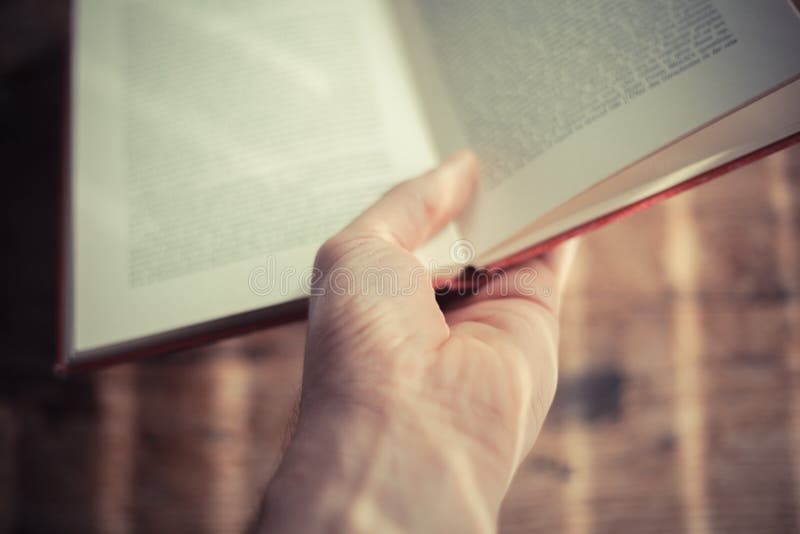 Hand holding open book stock image. Image of sign, adult 38560203