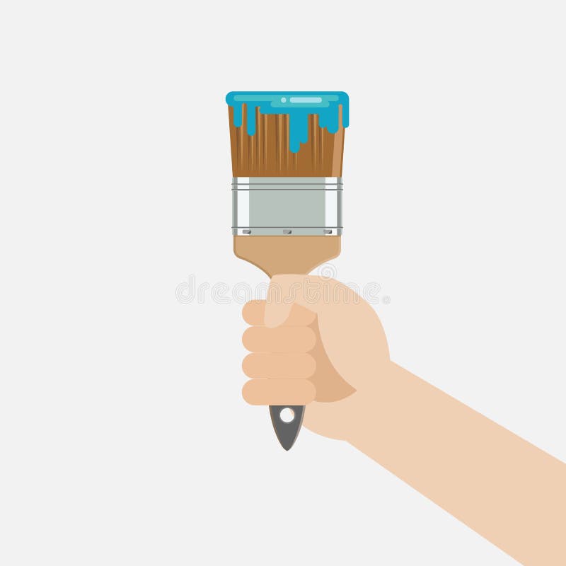Hand Holding Paint Brush Stock Illustrations 1,295 Hand Holding Paint