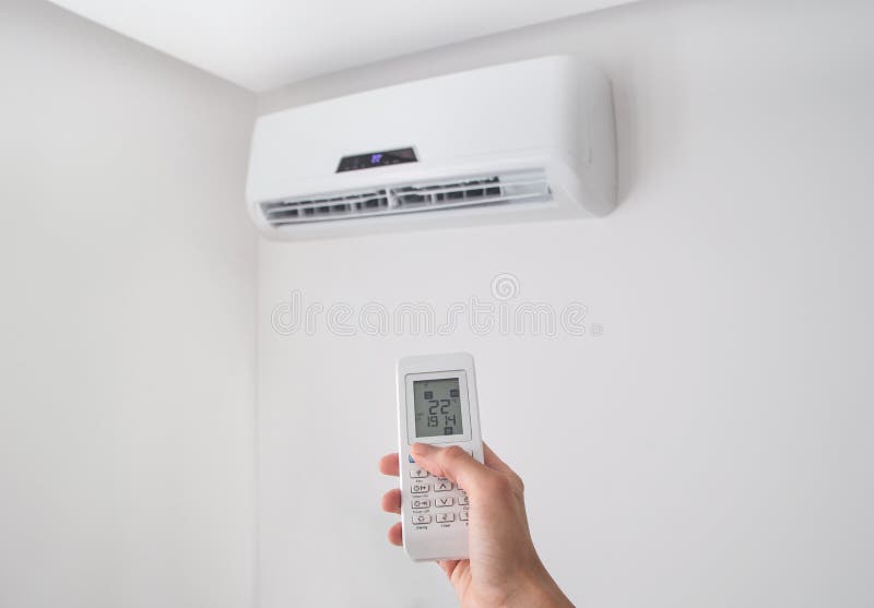 Remote Control for Air Conditioner on a White Wall. Stock Image Image of cooling, ionizer