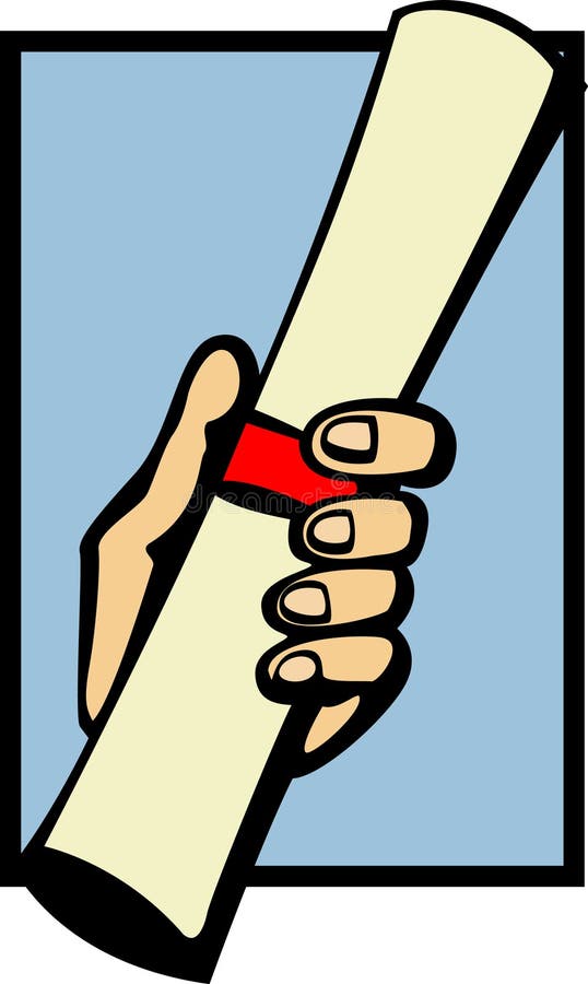 Hand Holding a Rolled Paper Vector Illustration Stock Vector