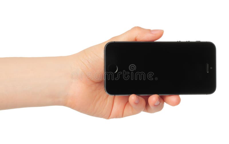 Blank Apple IPhone 5 In Hand Editorial Stock Photo - Image of modern ...