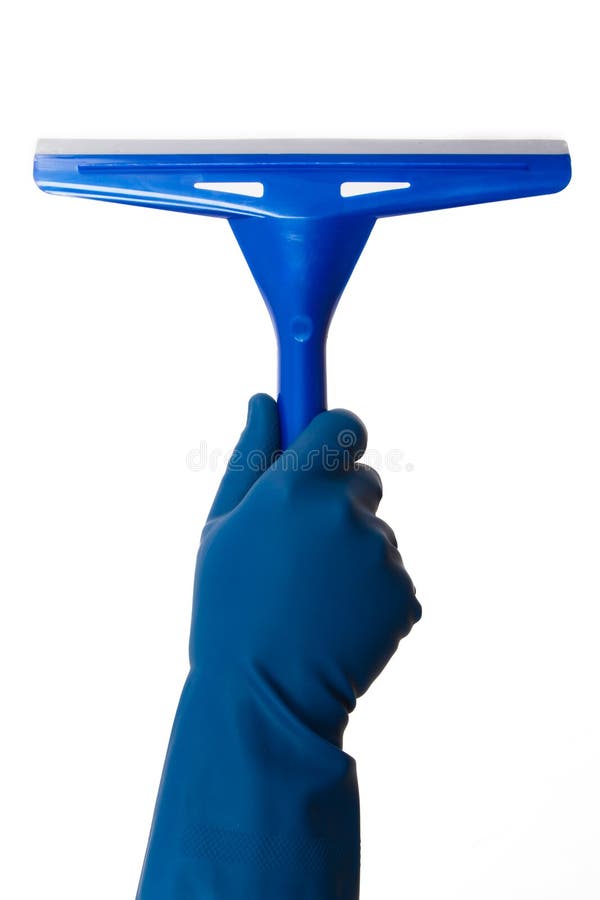 Hand Holding Squeegee stock photo. Image of healthy, equipment 34889286