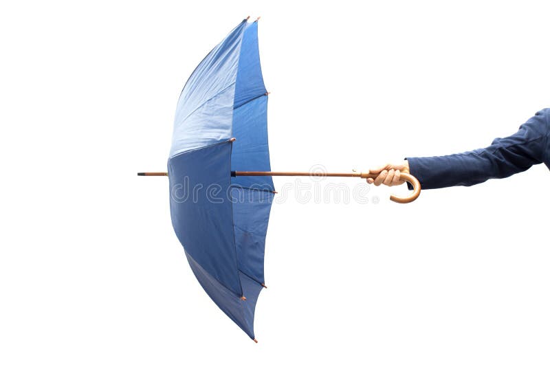 Hand holding an umbrella. stock photography