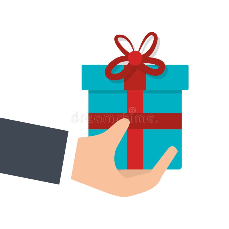 3d Human Gift Box Blue Tower Stock Illustration Illustration of