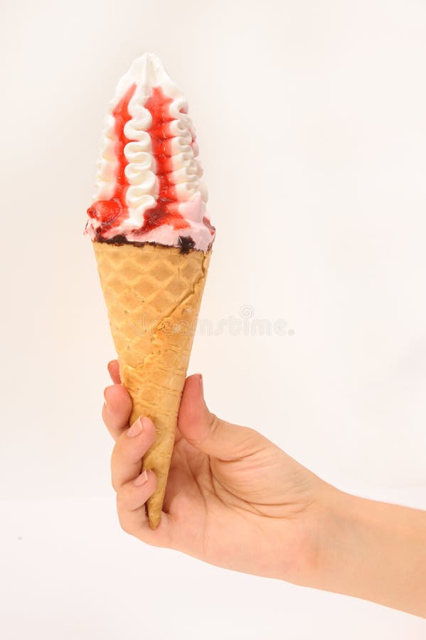 Hand with ice cream