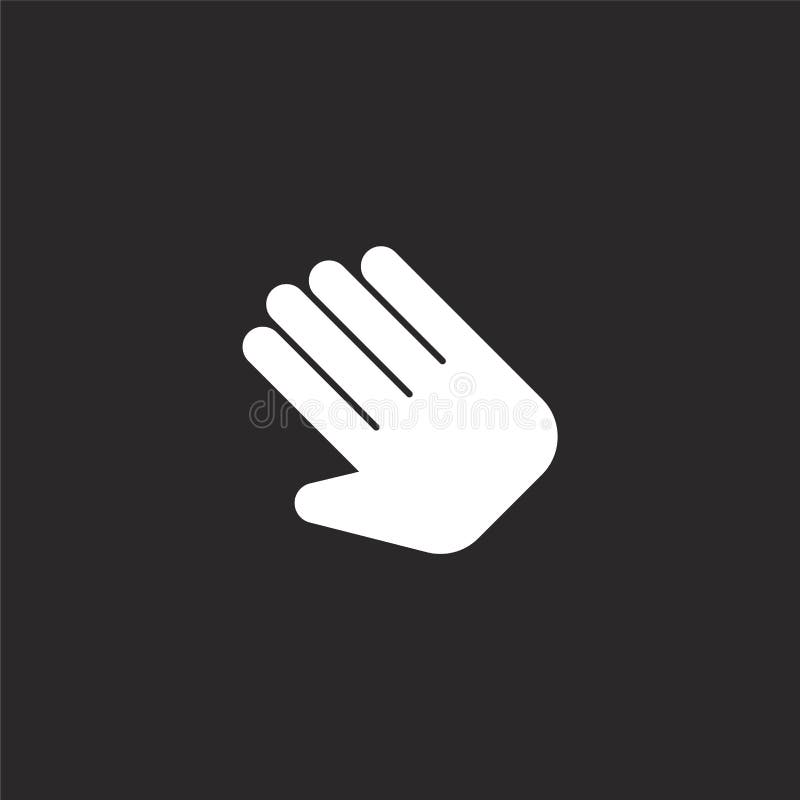 Hand icon. Filled hand icon for website design and mobile, app development. hand icon from filled selection and cursors collection royalty free illustration