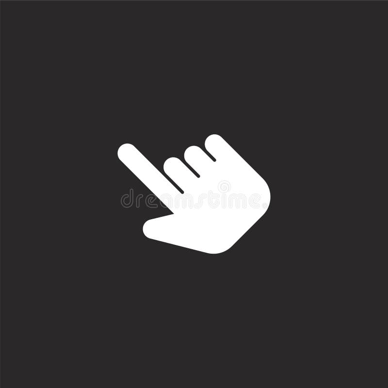 Hand icon. Filled hand icon for website design and mobile, app development. hand icon from filled selection and cursors collection stock illustration