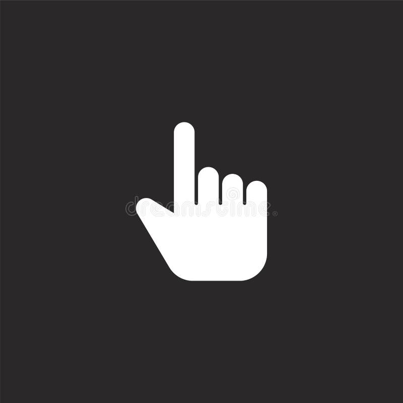Hand icon. Filled hand icon for website design and mobile, app development. hand icon from filled selection and cursors collection stock illustration