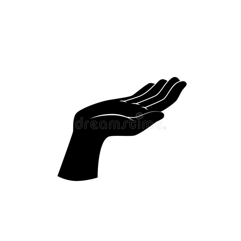 Hand Icon Vector Art. White Background. Stock Vector - Illustration of