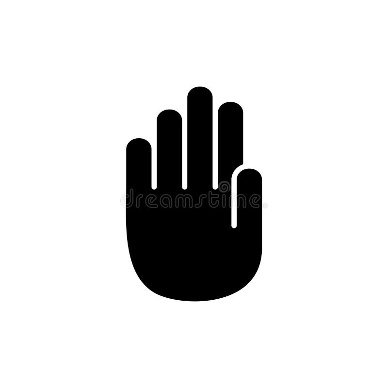 Hand Icon . Hand Symbols. Palm Stock Vector Illustration of finger