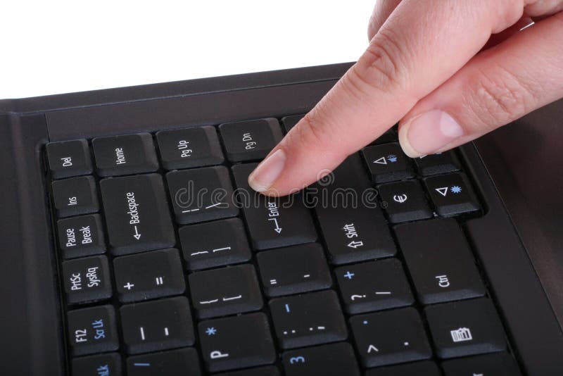 Finger on touchpad stock photo. Image of interface, touch 40579378