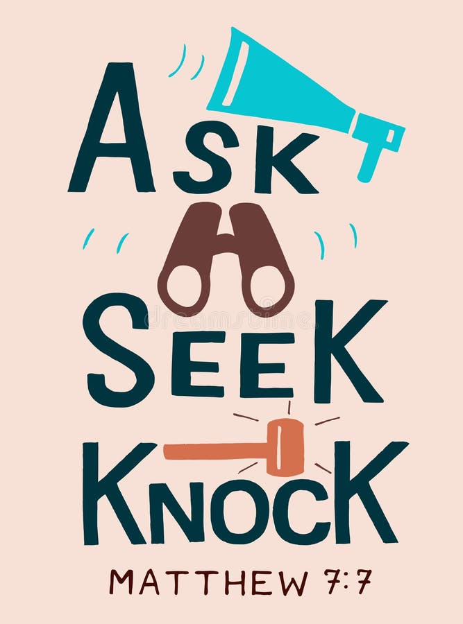 Ask Seek Knock Matthew 7:7-11 {Small Wall Tapestry} Ask Seek Knock Matthew 7:7-11 {Small Wall Tapestry}