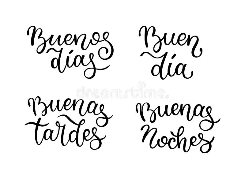 Lettering in Spanish, Days of the Week - Monday, Tuesday, Wednesday,  Thursday, Friday, Saturday, Sunday. Handwritten Words for Stock  Illustration - Illustration of latino, brush: 198598943