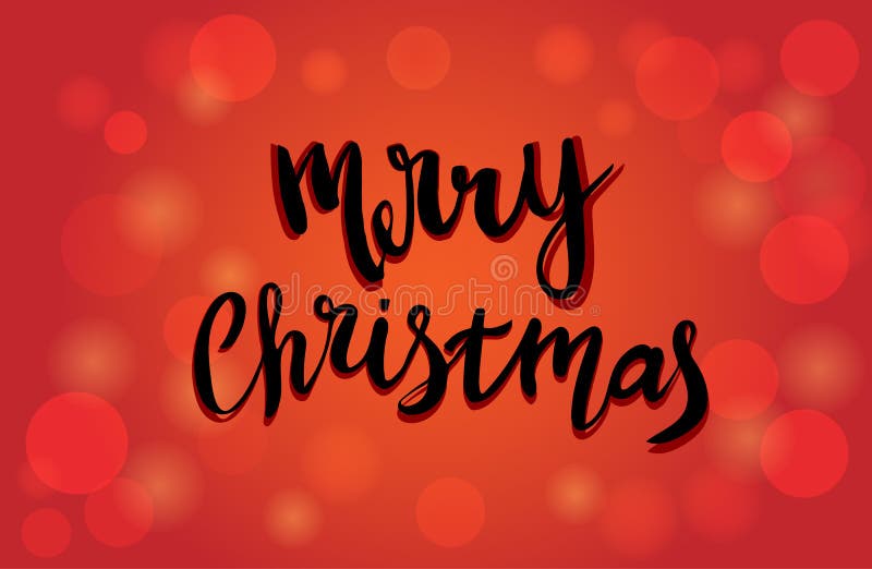 Hand Lettering on Red Background Stock Vector Illustration of