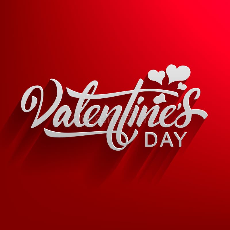Hand lettering Valentines Day. - Vector royalty free illustration Hand lettering Valentines Day. - Vector royalty free illustration