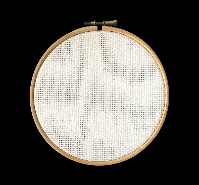 Tools for Cross Stitch. a Hoop for Embroidery and Canvas on White Stock  Image - Image of canvas, sewing: 135888505