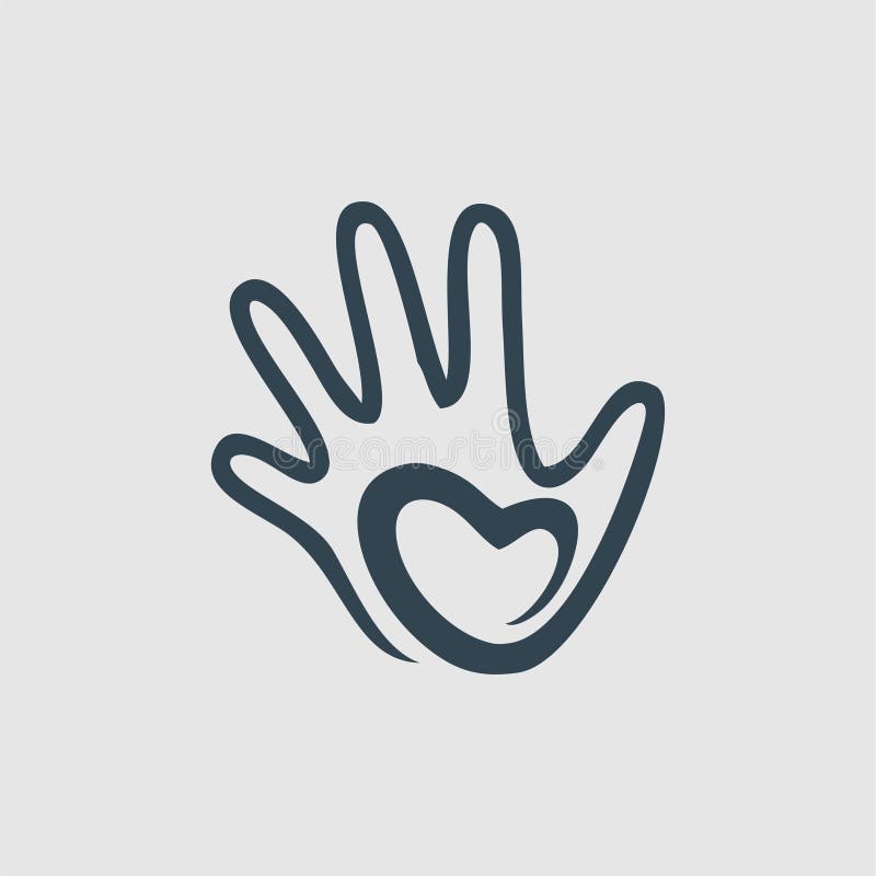 Hand love monogram logo inspiration royalty free illustration Hand love monogram logo inspiration royalty free illustration