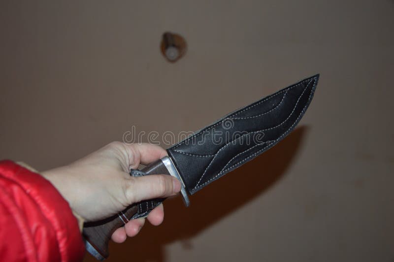 Handmade Knife and Case in Prison Stock Photo Image of military