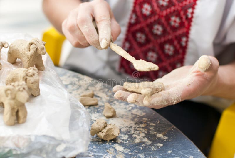 Process of Ð¡lÐ°y Making Pottery. Process of Ð¡lÐ°y Making Pottery