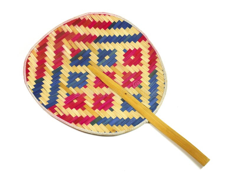 A Bangladeshi Made Colorful Hand Held Fan. Stock Image Image of asian