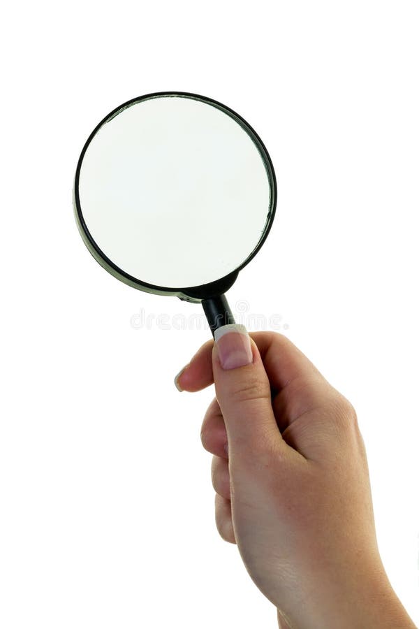 Hand with a Magnifying Glass Stock Photo Image of discover