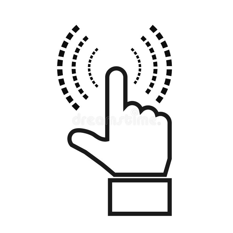 Hand Making Selection Icon - vector royalty free illustration