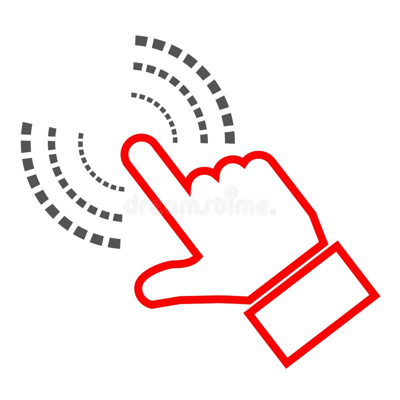 Hand Making Selection Icon - vector vector illustration