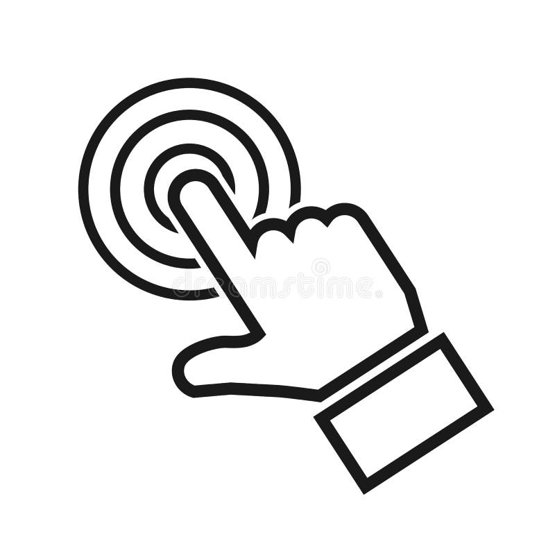 Hand Making Selection Icon - vector vector illustration