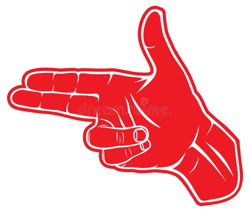 A Hand Making a Shape of a Pointed Hand Gun Stock Vector Illustration