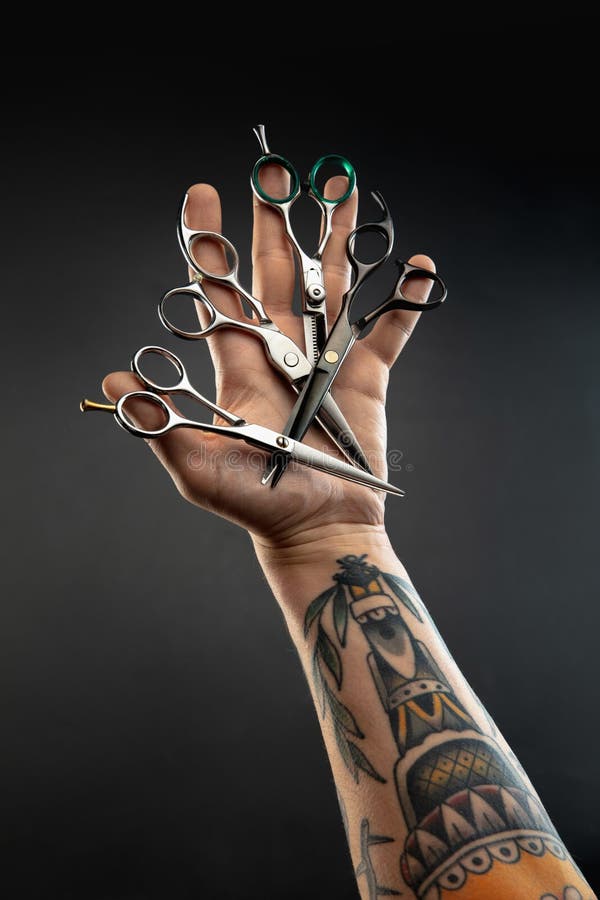Hand of Male Barber with Equipment Set on Black Table Background. Stock Image - Image of barbershop, electric: 211359777 Hand of Male Barber with Equipment Set on Black Table Background. Stock Image - Image of barbershop, electric: 211359777
